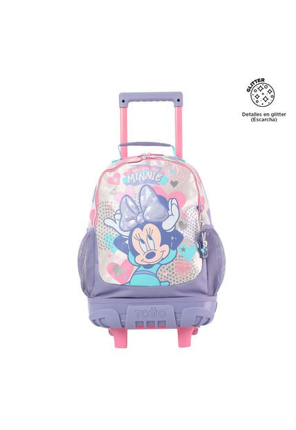 Maleta De Ruedas Para Niñas Minnie M Blanco