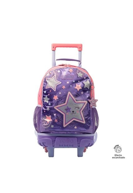 Morral Con Ruedas Para Niña Star Cat M Morado