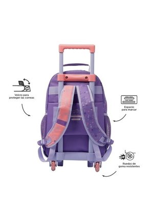 Morral Con Ruedas Para Niña Star Cat M Morado