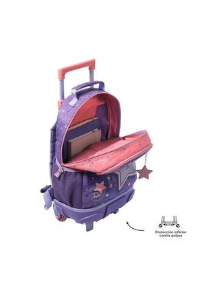 Morral Con Ruedas Para Niña Star Cat M Morado