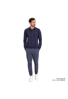 Camisa Polo Para Hombre Ml Burle Azul