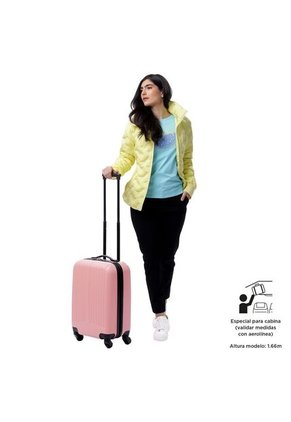 Set Maletas De Viaje X2 Rocka By Totto 10Kg + Mediana Rosadas