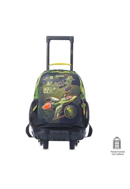 Maleta Para Niño Con Ruedas Explorer Ship Mediano Verde