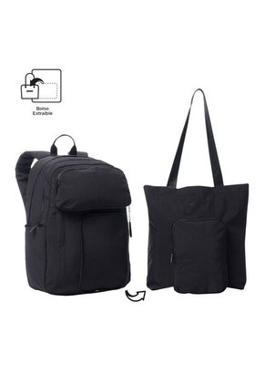 Morral Universitario 2 En 1 Porta PC 16" Duality Negro Unisex