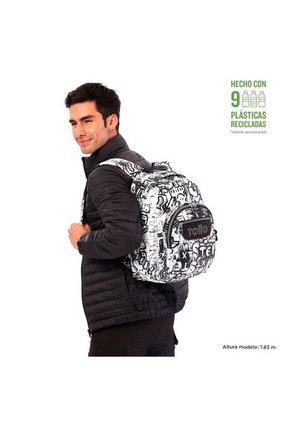 Morral Juvenil Porta PC 13" Gommas Blanco