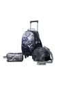 Combo Escolar Niño X3 Maleta Ruedas+Lonchera+Multiuso Helmet Racer Negro de Totto