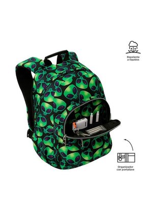 Morral Juvenil Porta PC 13" Gommas Verde