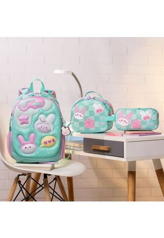 Combo Escolar Morral Bunny Pump + Lonchera Y Cartuchera Totto