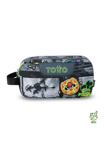 Cartuchera Multiuso Escuadra Grande Negra Hombre Totto