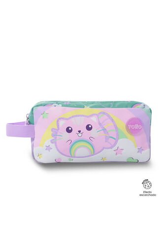 Cartuchera Escolar Grande Para Niña 2 Cuerpos Little Magic Azul Totto