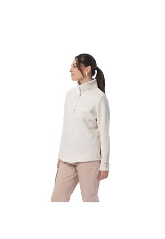 Buzo Con Cremallera Para Mujer Shorel Pullover Blanco Hueso Totto