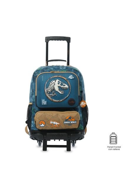 Maleta Para Niño Con Ruedas Jurassic World Territory Grande Azul