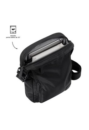 Bolso Hombre Porta Tableta 10" Bayonne Negro