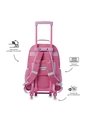 Maleta Para Niña Con Ruedas Magic Spark Grande Rosado de Totto