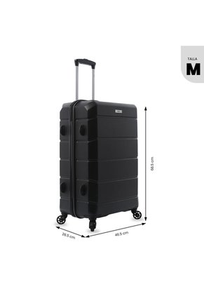 Maleta De Viaje Mediana 360 Rayatta Negra