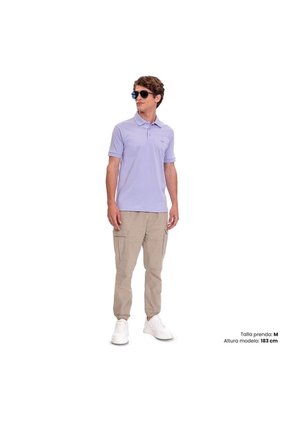 Camiseta Tipo Polo En Jersey Para Hombre Totto Morada Mkp