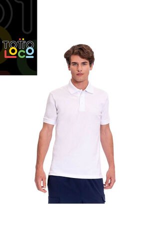 Camiseta Tipo Polo En Jersey Para Hombre Totto Blanca Mkp Totto
