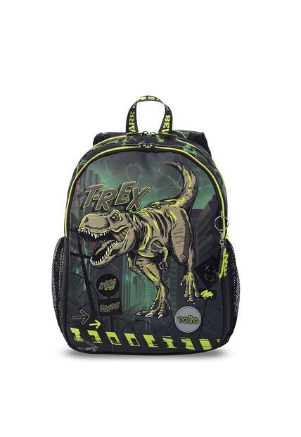 Morral Para Niño Dino Rock Mediano Verde