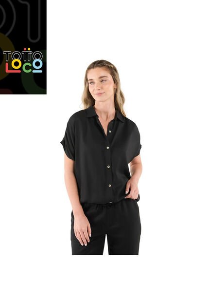 Camisa Para Mujer Blazing Negra