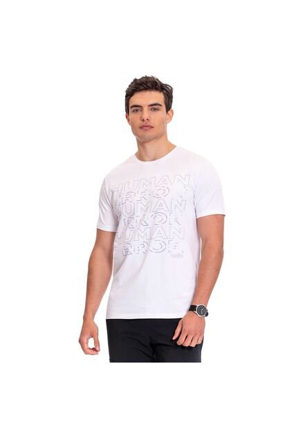 Camiseta Estampada Para Hombre Primen Blanca