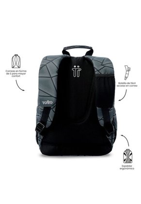 Morral Juvenil Porta PC 13" Gommas Gris