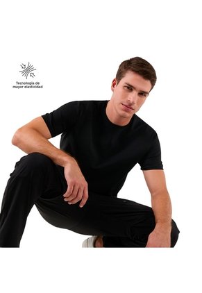 Camiseta Para Hombre Manne Negra