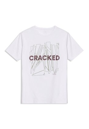 Camiseta Estampada Para Hombre Primen Blanca