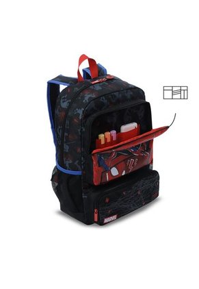 Morral Para Niño Spiderman Hero Grande Negro