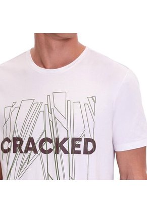 Camiseta Estampada Para Hombre Primen Blanca