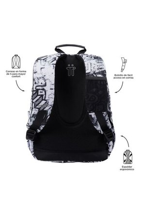 Morral Juvenil Porta PC 13" Gommas Blanco