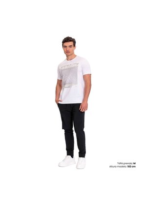 Camiseta Estampada Para Hombre Primen Blanca