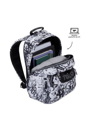 Morral Juvenil Porta PC 13" Gommas Blanco