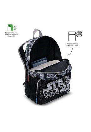 Morral Para Niño Star Wars Jedi Grande Negro
