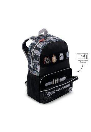 Morral Para Niño Star Wars Jedi Grande Negro