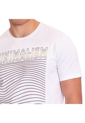 Camiseta Estampada Para Hombre Primen Blanca