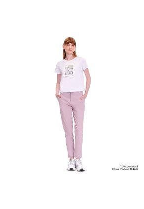 Camiseta Estampada Para Mujer Prime Manga Corta Blanca