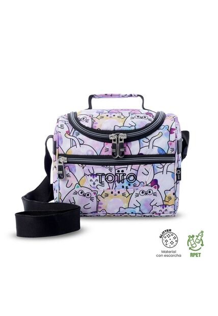 Lonchera Térmica Para Mujer Pizarra Glitter Mediano Rosada