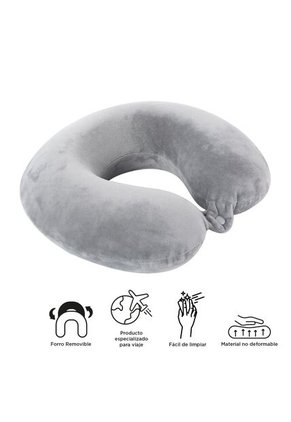 Almohada De Viaje Memory Foam Gris Pylot