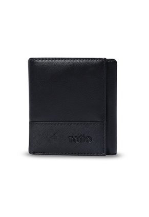 Billetera Para Hombre Saffiano Aqi Con RFID Blocker Negra