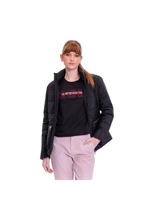 Camiseta Estampada Para Mujer Dusti Manga Corta Negra