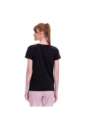 Camiseta Estampada Para Mujer Dusti Manga Corta Negra