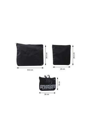 Organizador De Viaje Packing Cube X 6 Negro