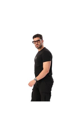 Camiseta Estampada Para Hombre Primen Manga Corta Negra