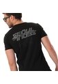 Camiseta Estampada Para Hombre Primen Manga Corta Negra de Totto