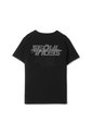 Camiseta Estampada Para Hombre Primen Manga Corta Negra de Totto
