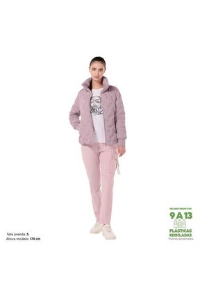 Chaqueta Acolchada Para Mujer Bab Rosada