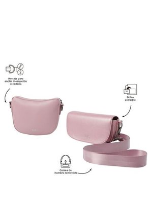 Set X 2 Bolsos Para Mujer Style Tipo Crossbody Pequeño Rosado