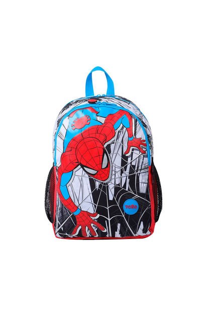 Morral Spiderman Para Niño City Mediano Con Llavero