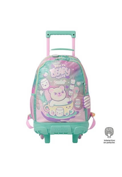 Morral Con Ruedas Niña Mellow Mediano Gris