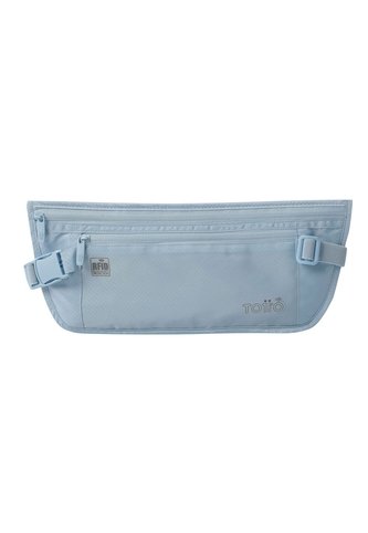 Canguro Invisible De Viaje Security Con RFID Blocker Azul Totto